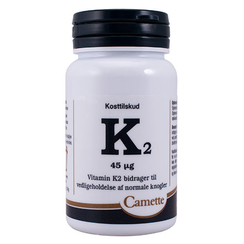 Camette K2 Vitamin 45 Mcg. | 180 Tabl. fra Camette på Mecindo.dk