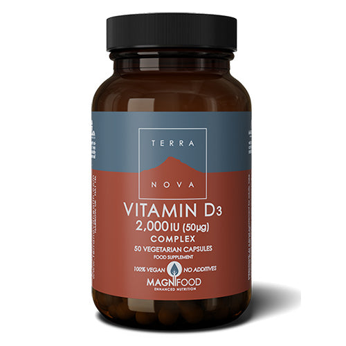 Terranova Vitamin D3 2000 Iu | 50 kapsler fra Terranova på Mecindo.dk