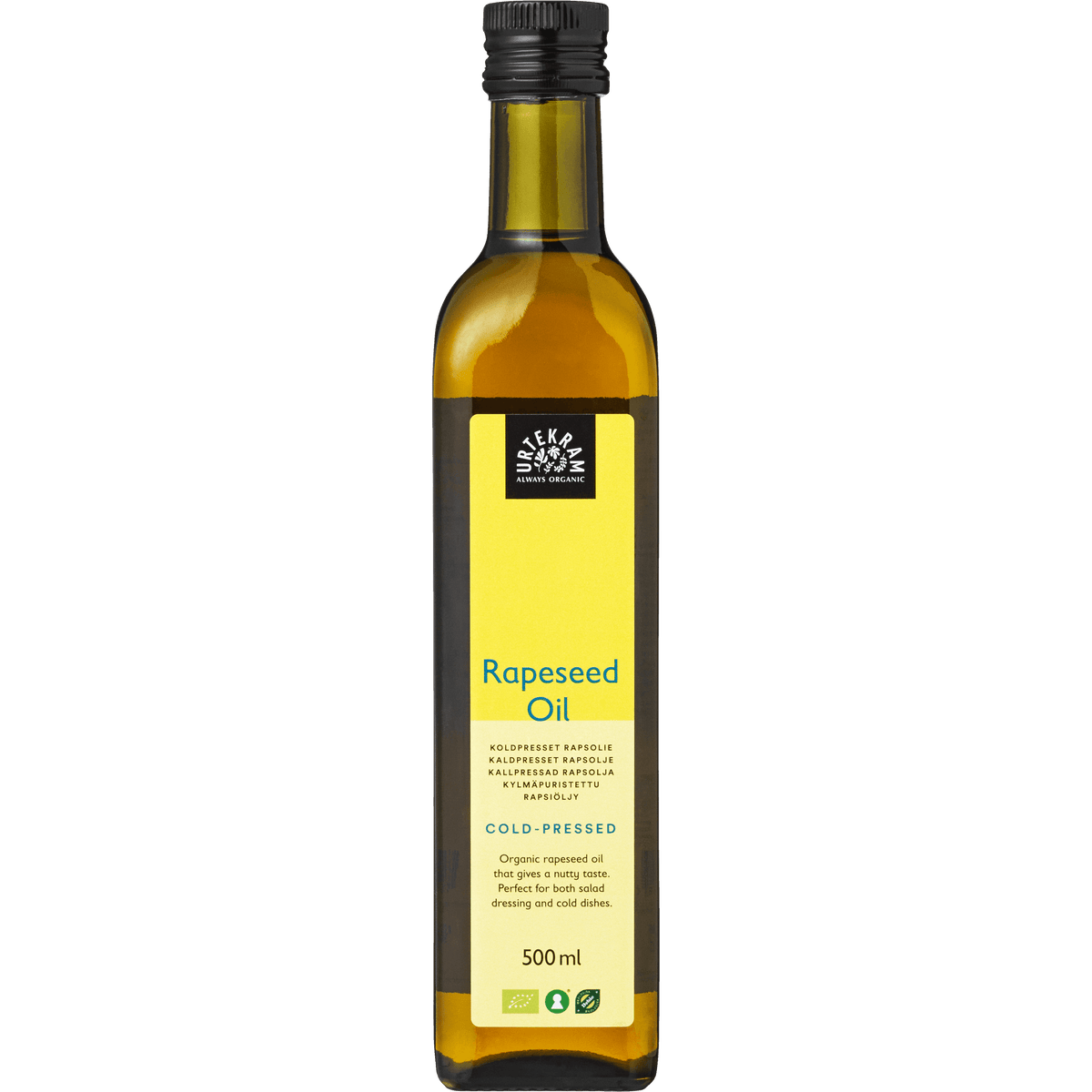 Urtekram Rapsolie Koldpresset Italien Økologisk | 500 ml