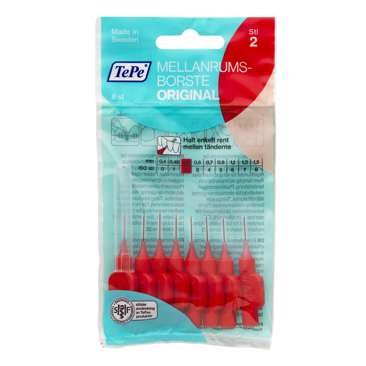 TePe Mellemrumstandbørster Rød | 8 stk fra TePe på Mecindo.dk