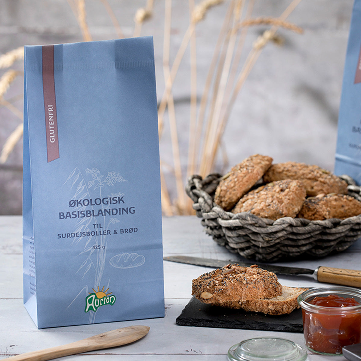 Aurion Basisblanding Til Surdejsboller & Brød Økologisk | 425 gr fra Aurion på Mecindo.dk