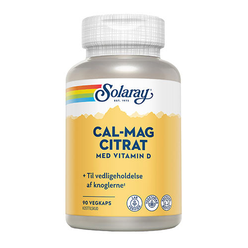 Solaray Cal-mag Citrat M. D-vitamin | 90 kapsler fra Solaray på Mecindo.dk
