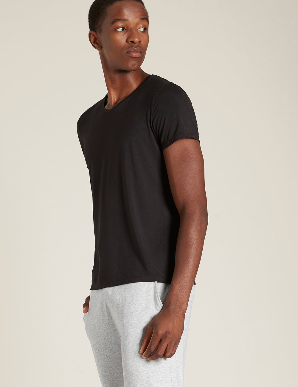 Boody Men´s V-neck T-shirt Sort | Str. Xl fra Boody på Mecindo.dk