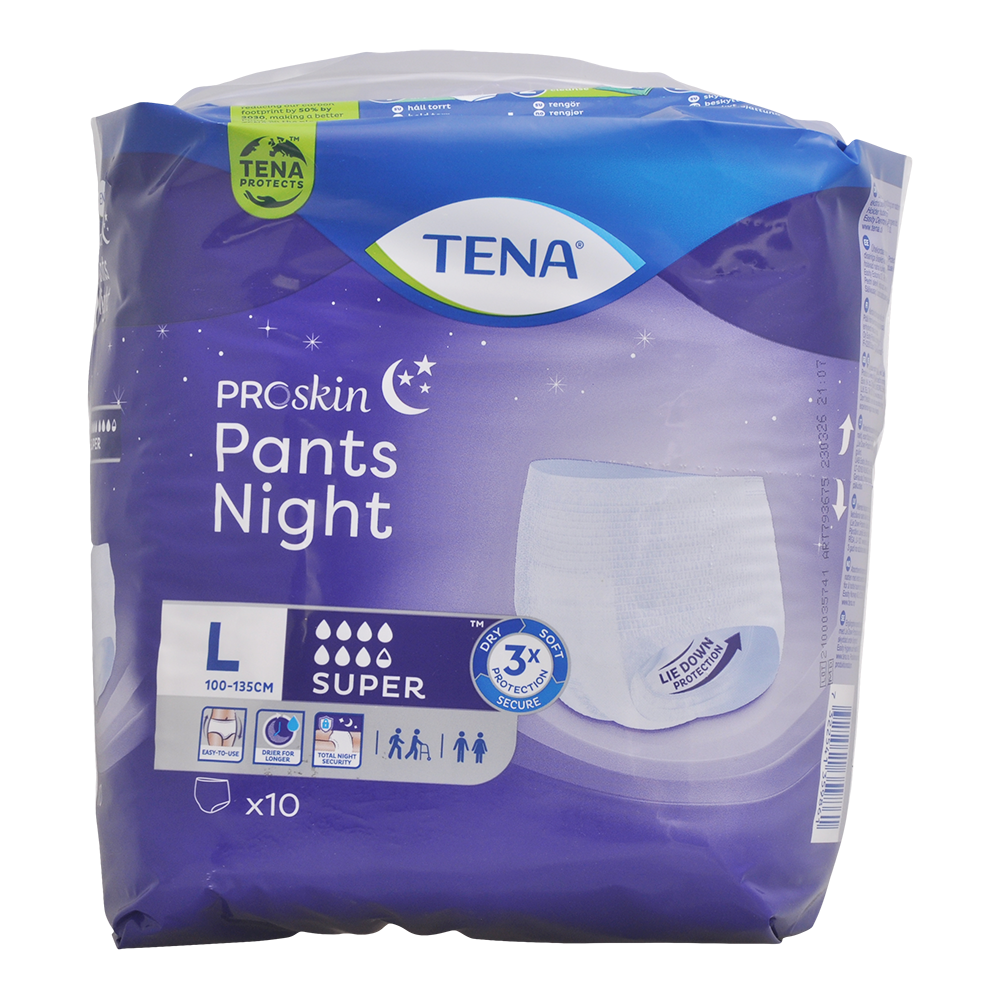 Tena Proskin Pants Night Super | Str.Large fra Tena på Mecindo.dk