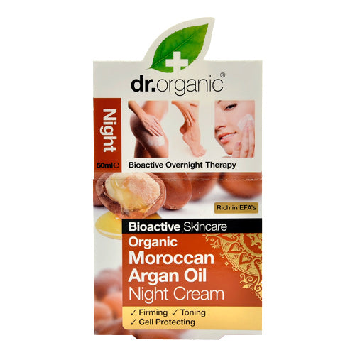 Dr. Organic Argan Oil Night Cream | 50 ml fra Dr. Organic på Mecindo.dk