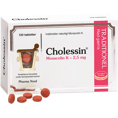 Pharma Nord Cholessin Rød Gærris | 120 Tabl. fra Pharma Nord på Mecindo.dk