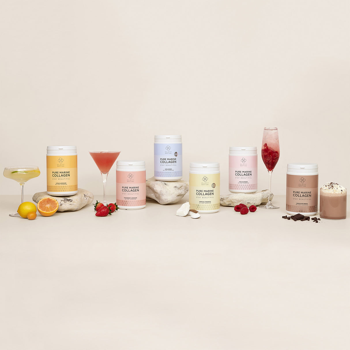 Plent Pure Marine Collagen | Strawberry Lemonade fra Plent på Mecindo.dk