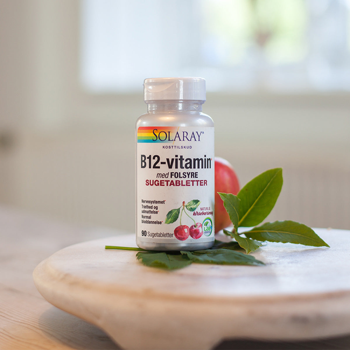 Solaray B12 Vitamin Med Folsyre | 90 Tabl. fra Solaray på Mecindo.dk