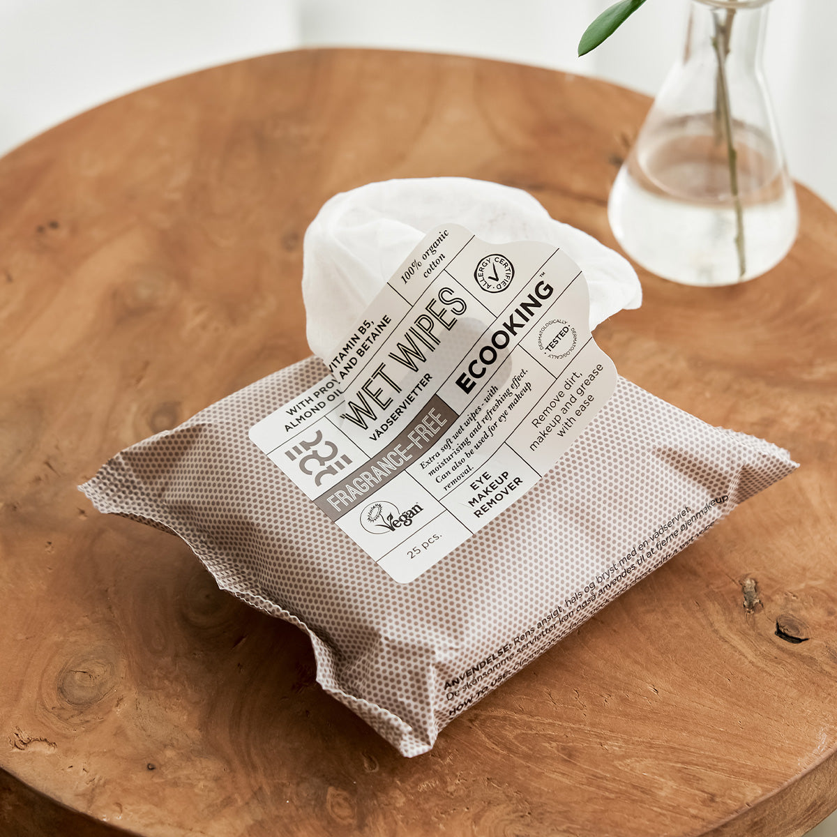 Ecooking Wet Wipes Fragrance Free fra Ecooking på Mecindo.dk