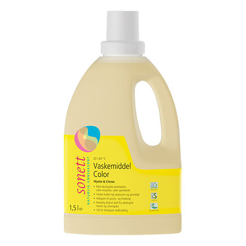 Sonett Vaskemiddel Color Mynte & Citron | 1500 ml fra Sonett på Mecindo.dk