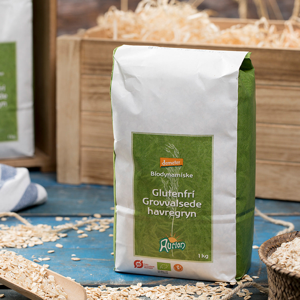 Aurion Glutenfri Havregryn, Grove Økologisk Demeter | 1 kg fra Aurion på Mecindo.dk