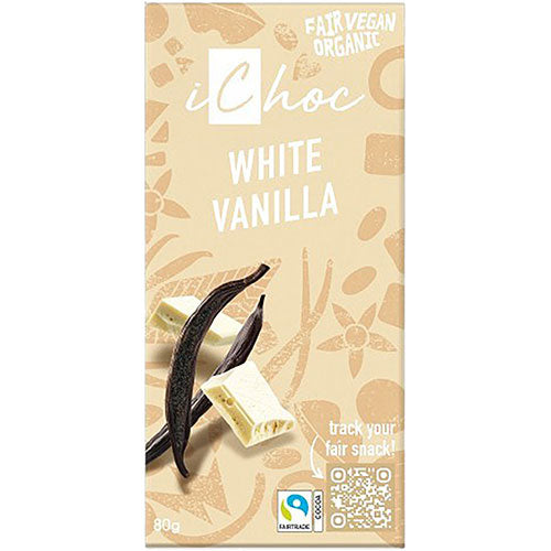 ichoc White Vanilla Økologisk | 80 gr fra ichoc på Mecindo.dk