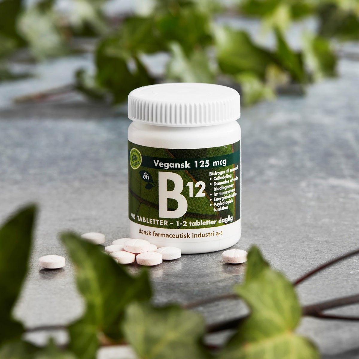 DFI B12 125 Mcg | 90 Tabl. fra Grønne dfi vitaminer på Mecindo.dk