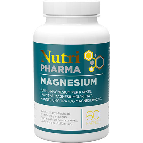 NutriPharma Magnesium | 60 kapsler fra NutriPharma på Mecindo.dk
