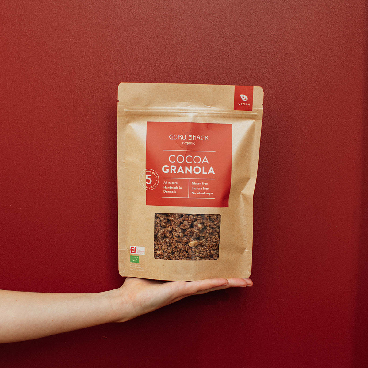 Guru Snack Granola Cocoa Økologisk | 350 gr fra Guru Snack på Mecindo.dk