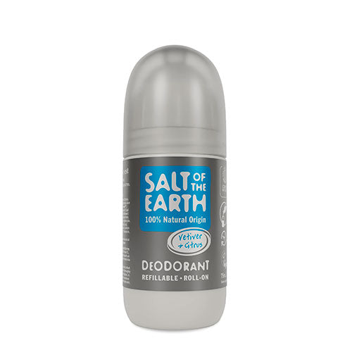 Salt of the earth Roll-on Deo (75 ml) | Vetiver & Citrus fra Salt of the earth på Mecindo.dk