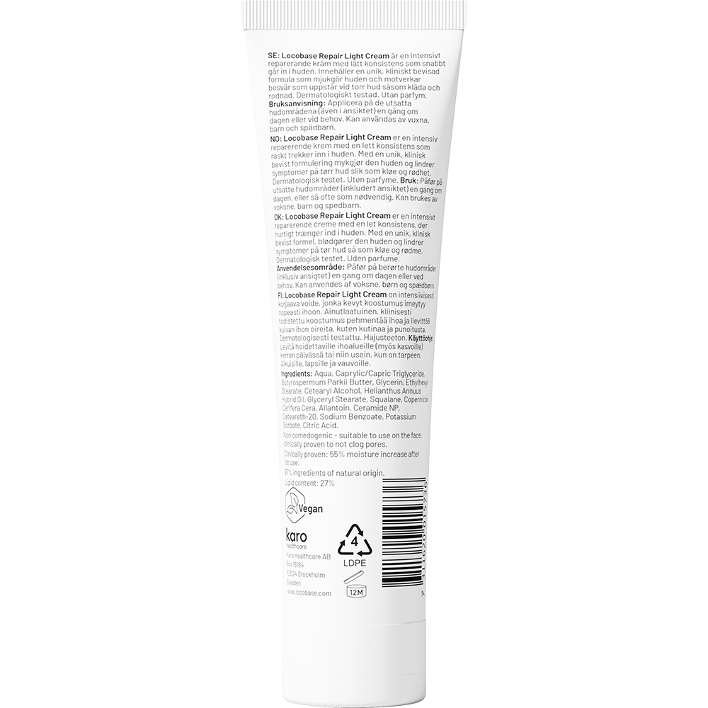 Locobase Repair Light Cream | 100 ml fra Locobase på Mecindo.dk