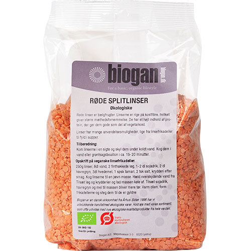 Biogan Økologiske Røde Linser | 750 gr fra Biogan på Mecindo.dk