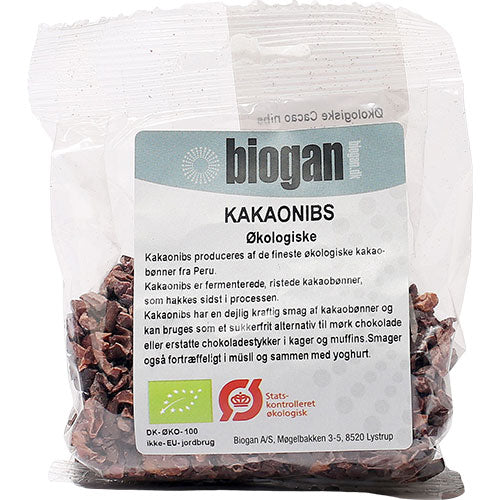 Biogan Kakaonibs Ø | 80 gr fra Biogan på Mecindo.dk