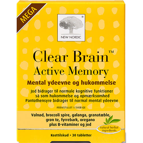 New Nordic Clear Brain Active Memory Mega | 30 Tabl. fra New Nordic på Mecindo.dk