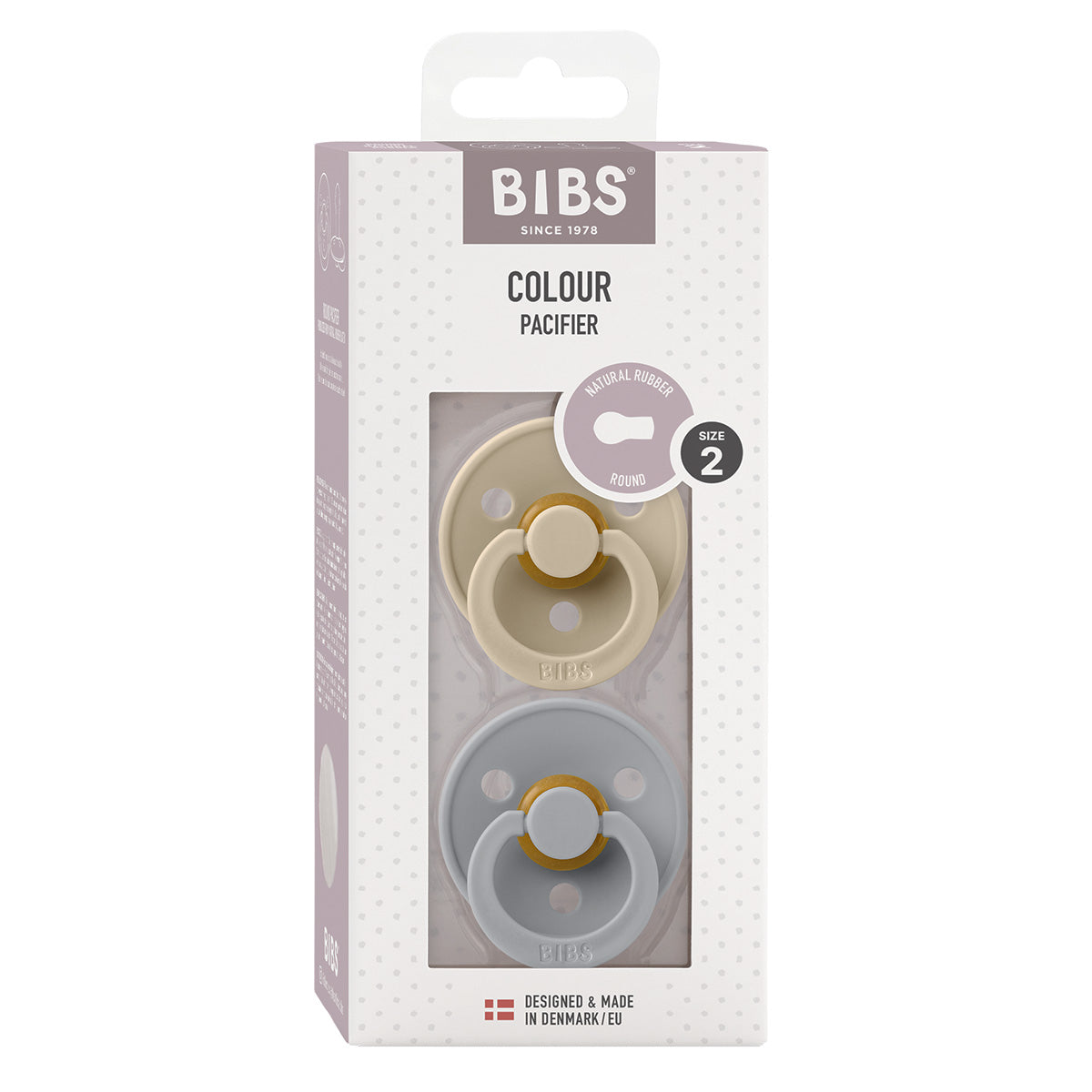 BIBS Colour Latex Size 2 Vanilla/Cloud 2 PACK fra BIBS på Mecindo.dk