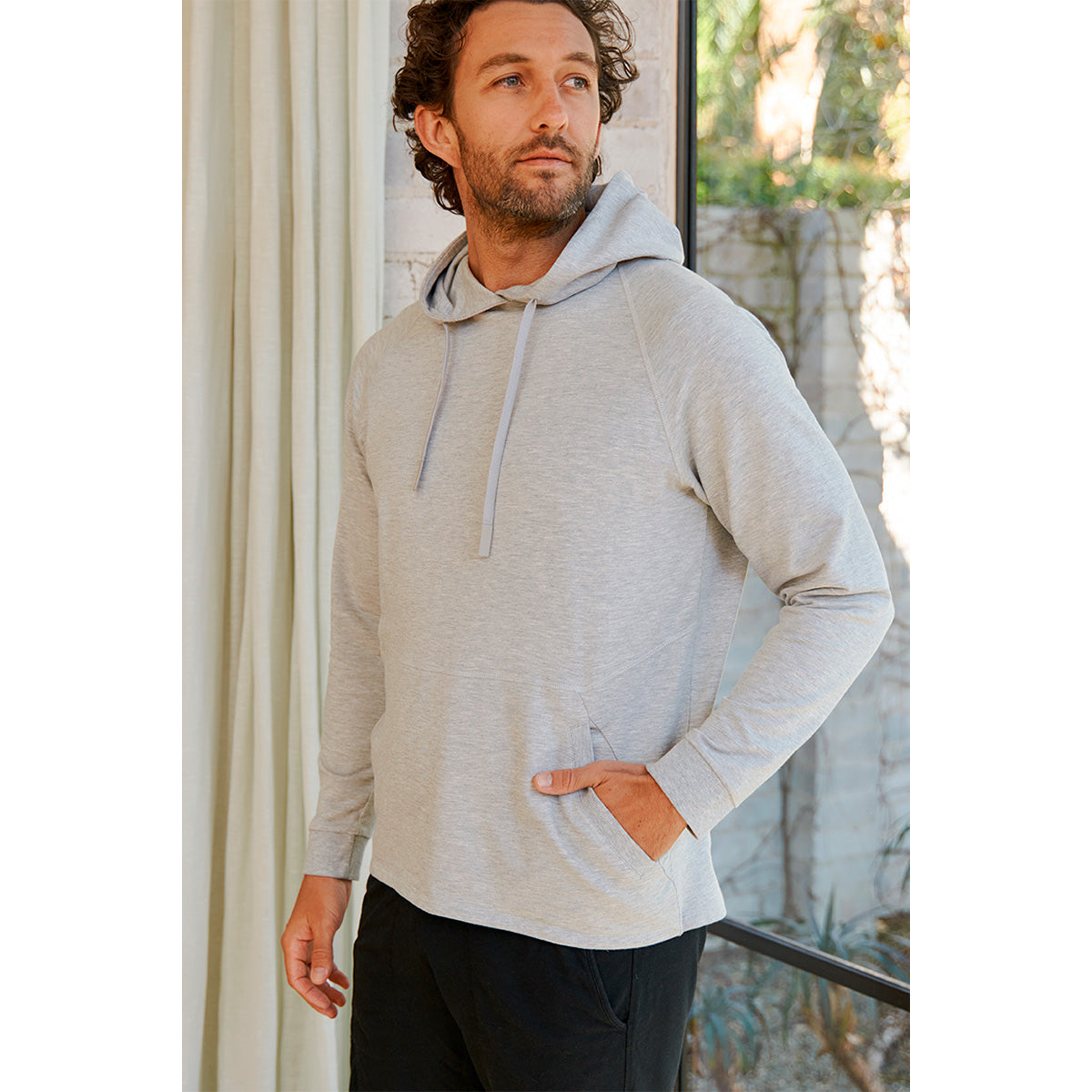 Boody Men´s Weekend Pullover Hoodie Grey Marl | Str. S fra Boody på Mecindo.dk