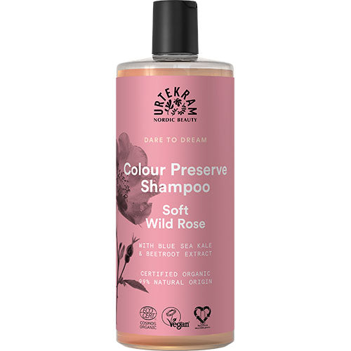 Urtekram Shampoo Soft Wild Rose T. Farvet Hår | 500 ml fra Urtekram på Mecindo.dk