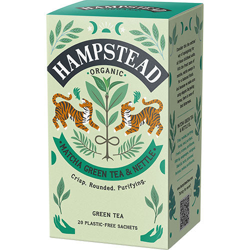 Hampstead Tea Matcha Grøn Te & Brændenælde Økologisk | 20 br fra Hampstead Tea på Mecindo.dk