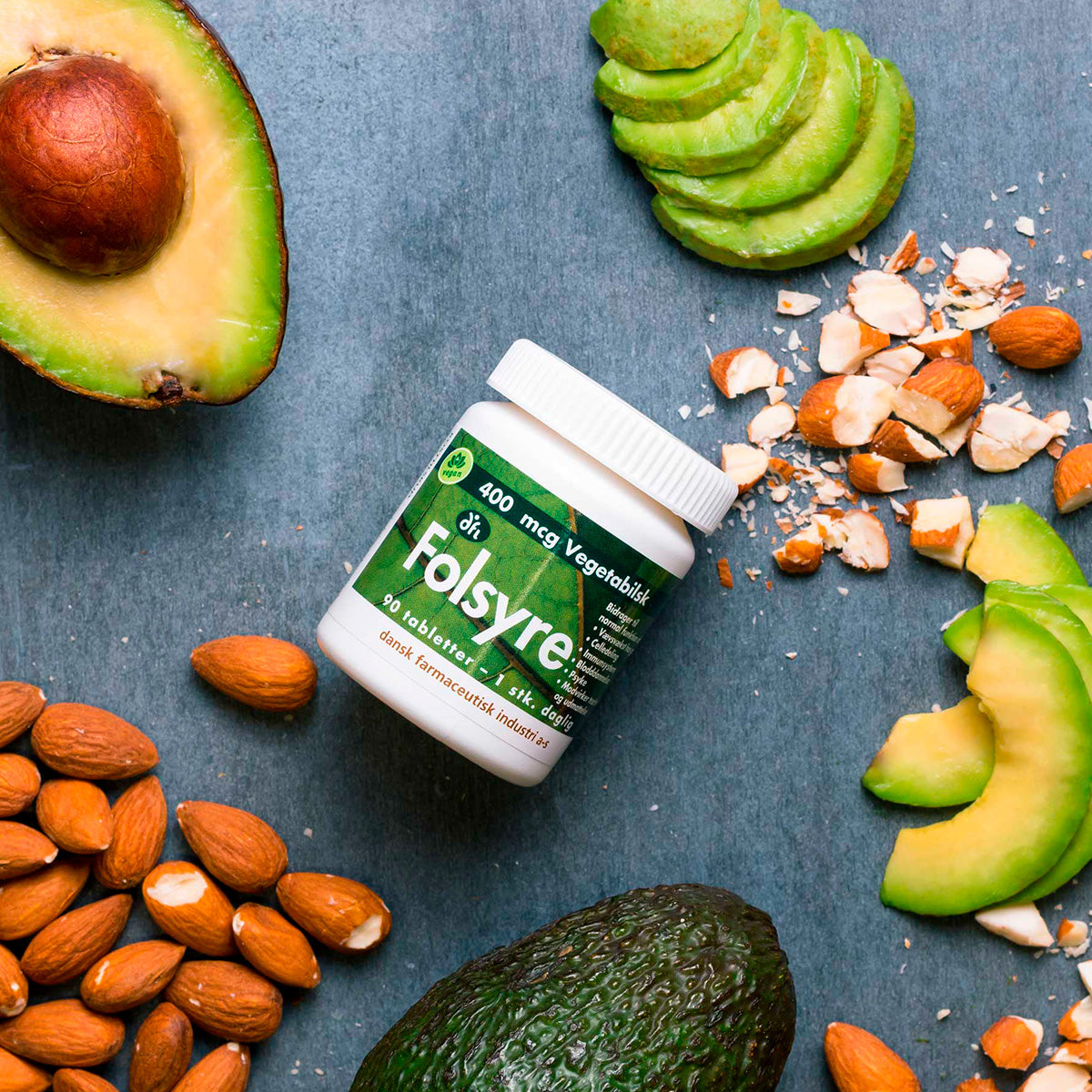 DFI Folsyre 400 Mcg | 90 Tabl. fra Grønne dfi vitaminer på Mecindo.dk