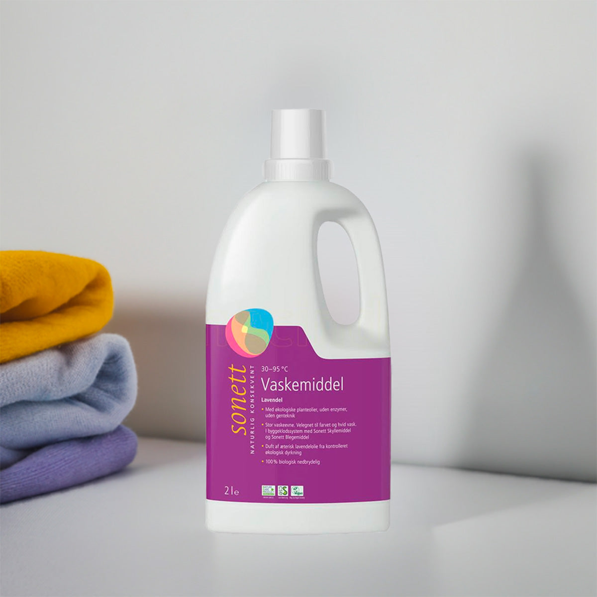 Sonett Vaskemiddel Fl. Lavendel | 2 ltr fra Sonett på Mecindo.dk