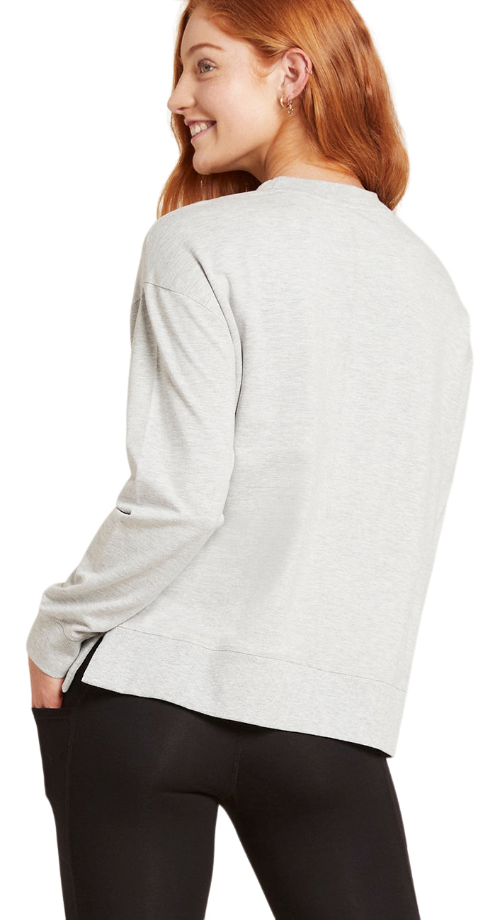 Boody Women´s Weekend Crew Pullover Grey Marl | Str. S fra Boody på Mecindo.dk