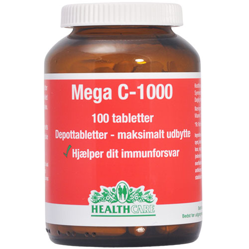 HealthCare Mega C 1000 Mg Healthcare | 100 Tabl. fra HealthCare på Mecindo.dk