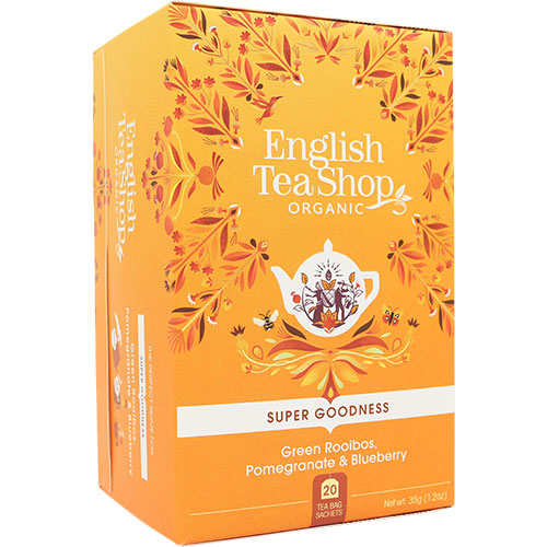 English Tea Shop Green Rooibos, Pomegranate & Blueberry Te Økologisk | 20 br fra English Tea Shop på Mecindo.dk