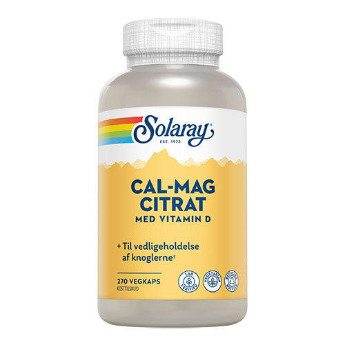 Solaray Cal-mag Citrat M. D-vitamin | 270 kapsler fra Solaray på Mecindo.dk
