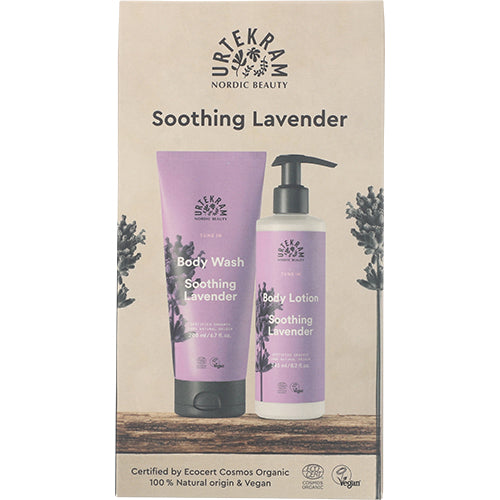 Urtekram Gaveæske Soothing Lavender Body Lotion & Body Wash fra Urtekram på Mecindo.dk