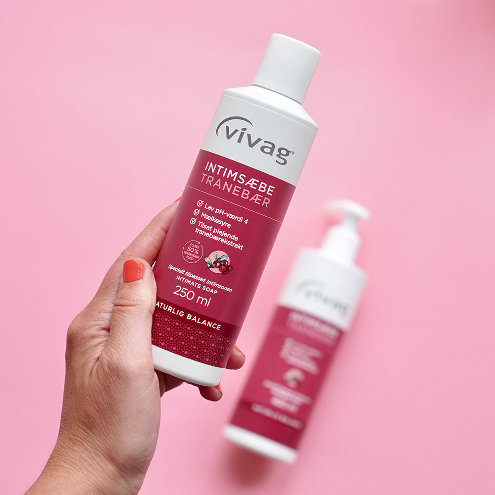 Vivag Intimsæbe Tranebær | 250 ml fra Vivag på Mecindo.dk