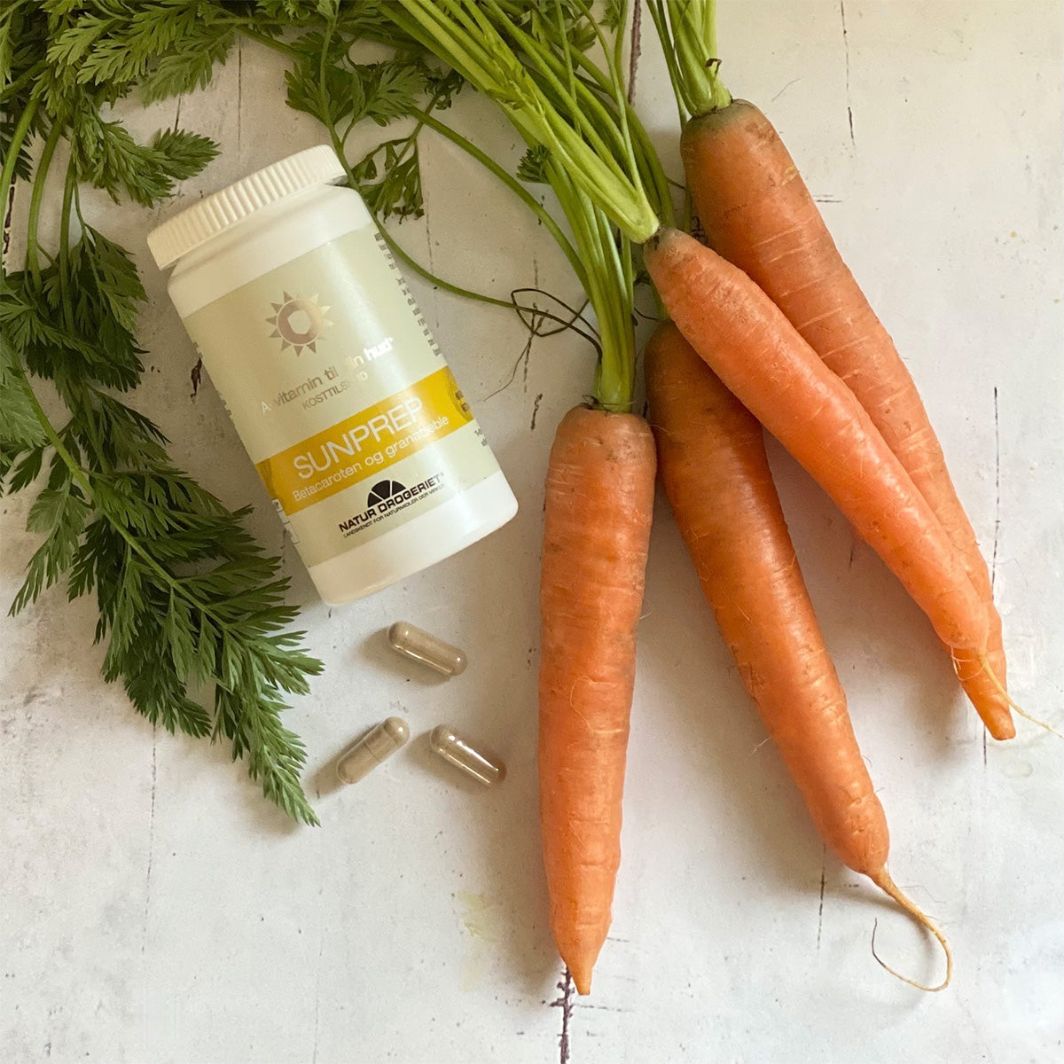 Natur-Drogeriet Betacaroten Sunprep | 90 kapsler fra Natur-Drogeriet på Mecindo.dk