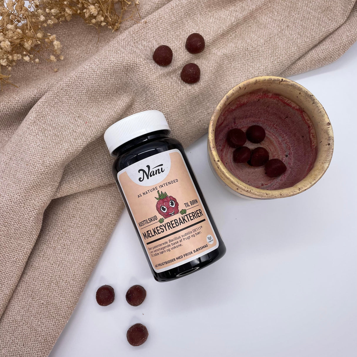 Nani Mælkesyrebakterier Til Børn | 60 gummies fra Nani på Mecindo.dk