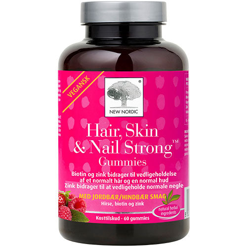 New Nordic Hair, Skin & Nail Strong Gummies | 60 gummies fra New Nordic på Mecindo.dk