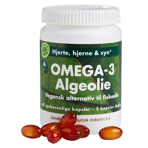 DFI Omega-3 Algeolie | 60 kapsler fra Grønne dfi vitaminer på Mecindo.dk