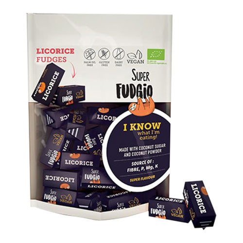 Super Fudgio Karameller Med Lakrids Økologisk | 150 gr fra Super Fudgio på Mecindo.dk