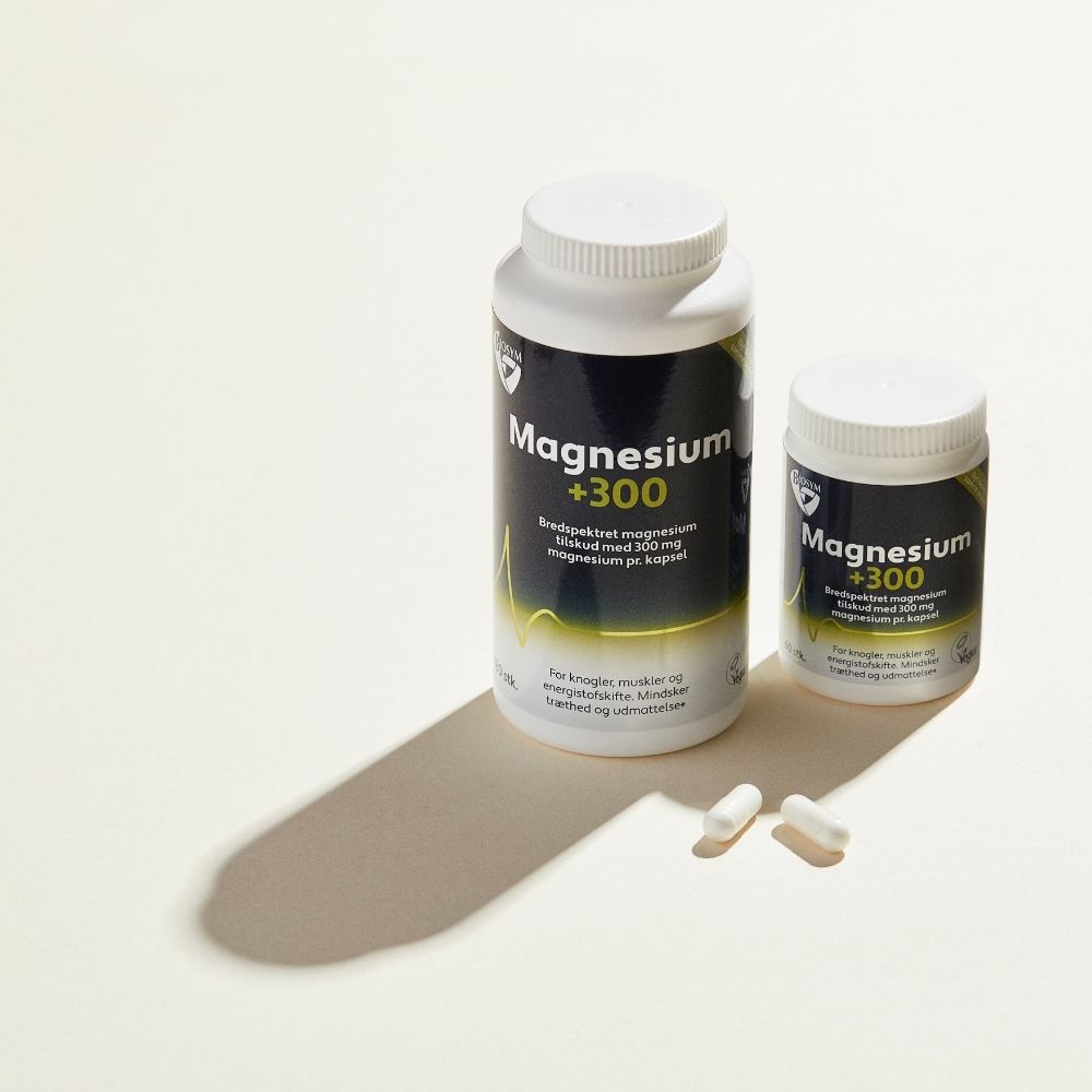 Biosym Magnesium +300 | 60 kapsler fra Biosym på Mecindo.dk
