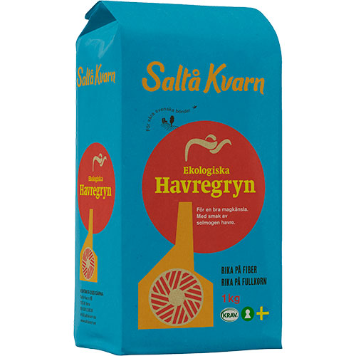 Saltå kvarn Saltå Kvarn Havregryn Grov Økologisk | 1 kg fra Saltå kvarn på Mecindo.dk