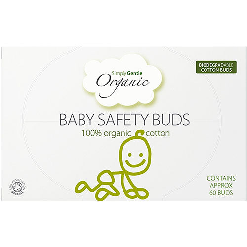 Vatpinde t. baby øko bomuld 60 stk fra Simply Gentle på Mecindo.dk