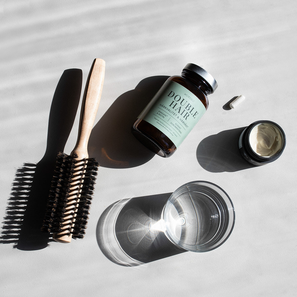 NORDBO Double Hair | 60 kapsler fra NORDBO på Mecindo.dk