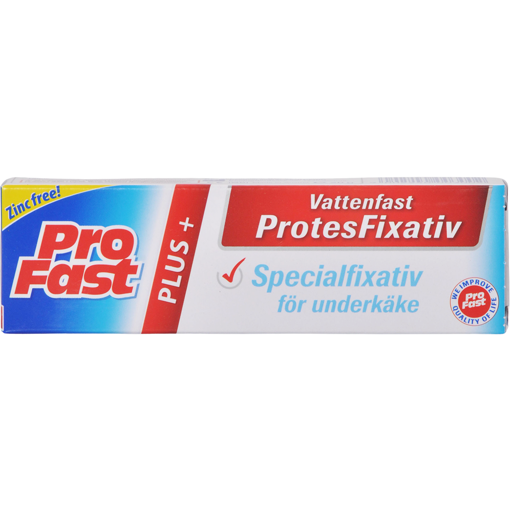 Profast Plus Specialfixativ Proteselim | 34 gr fra Profast på Mecindo.dk