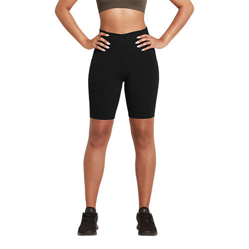 Boody Motivate 8" High-waist Shorts Black | Str. S fra Boody på Mecindo.dk