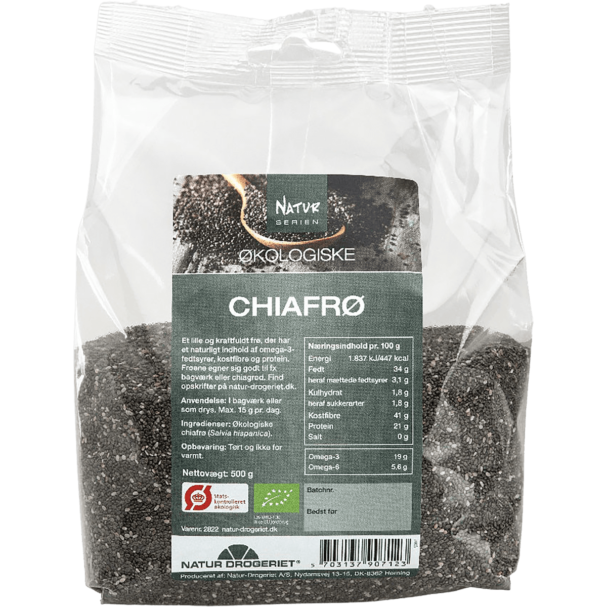 Natur-Drogeriet Chia Frø Økologisk | 500 g