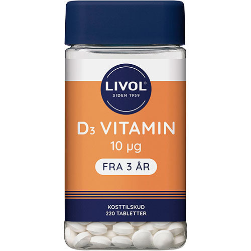 Livol D3-vitamin | 220 Tabl. fra Livol på Mecindo.dk
