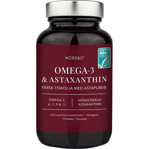 NORDBO Omega-3 & Astaxanthin | 90 kapsler fra NORDBO på Mecindo.dk